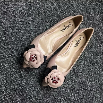 CHANEL Shallow mouth flat shoes Women--060